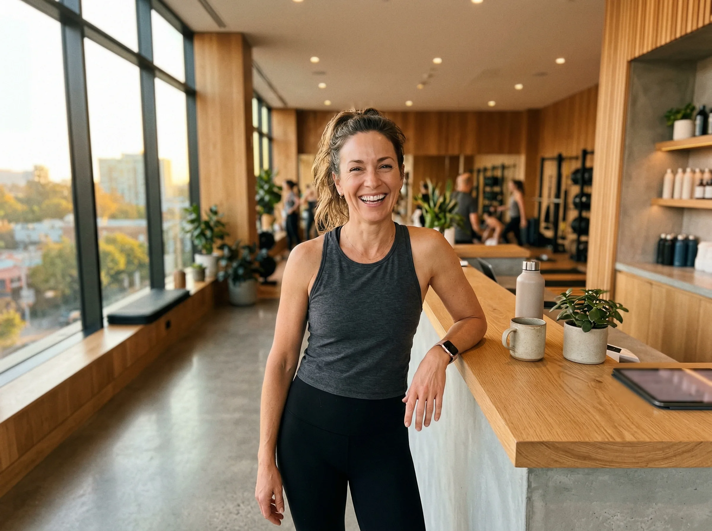 Active woman demonstrating results of wellness optimization